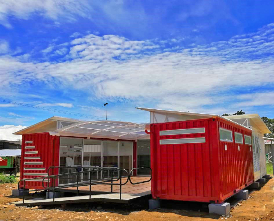Biblioteca Container en Valle del Guamez