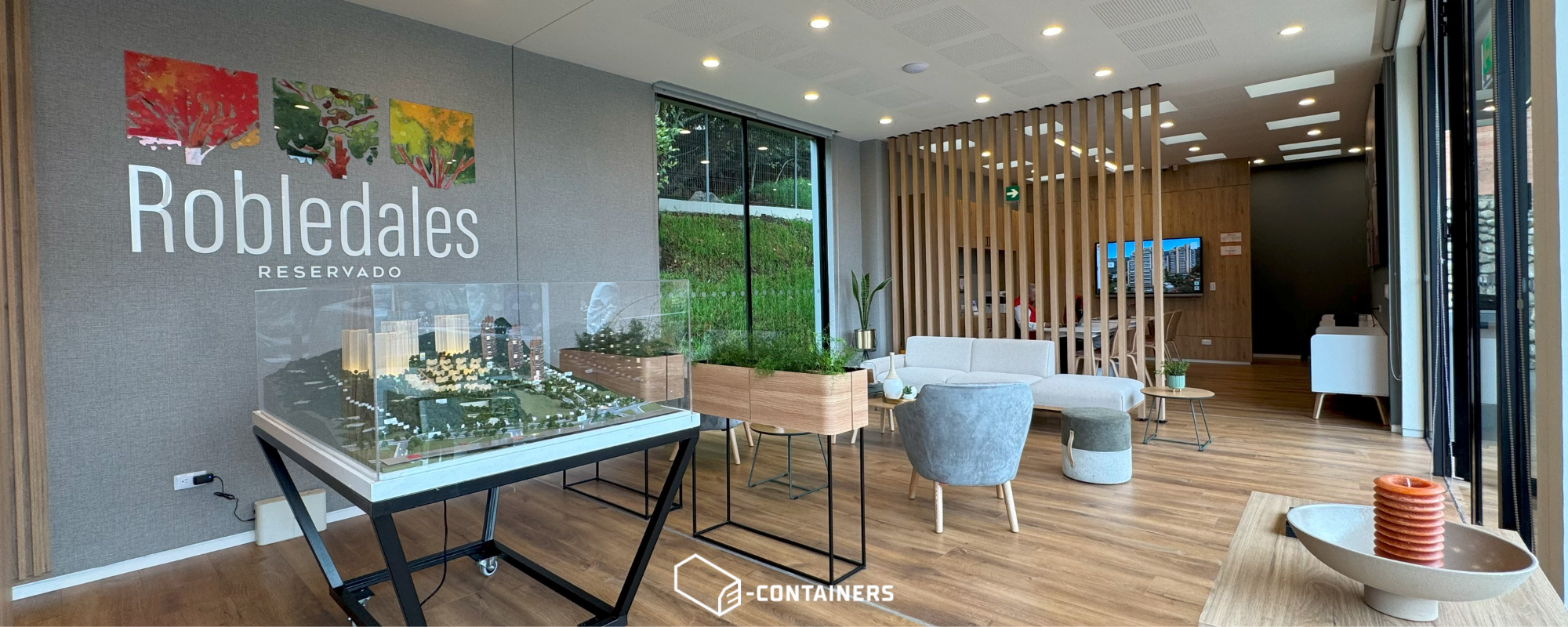 Sala de ventas modular de Planificadas por E-Containers