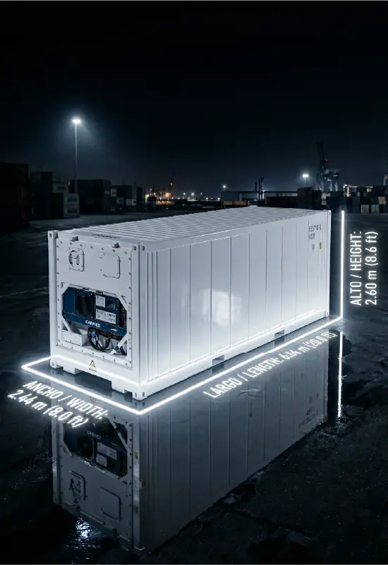 20 RF refrigerated reefer container