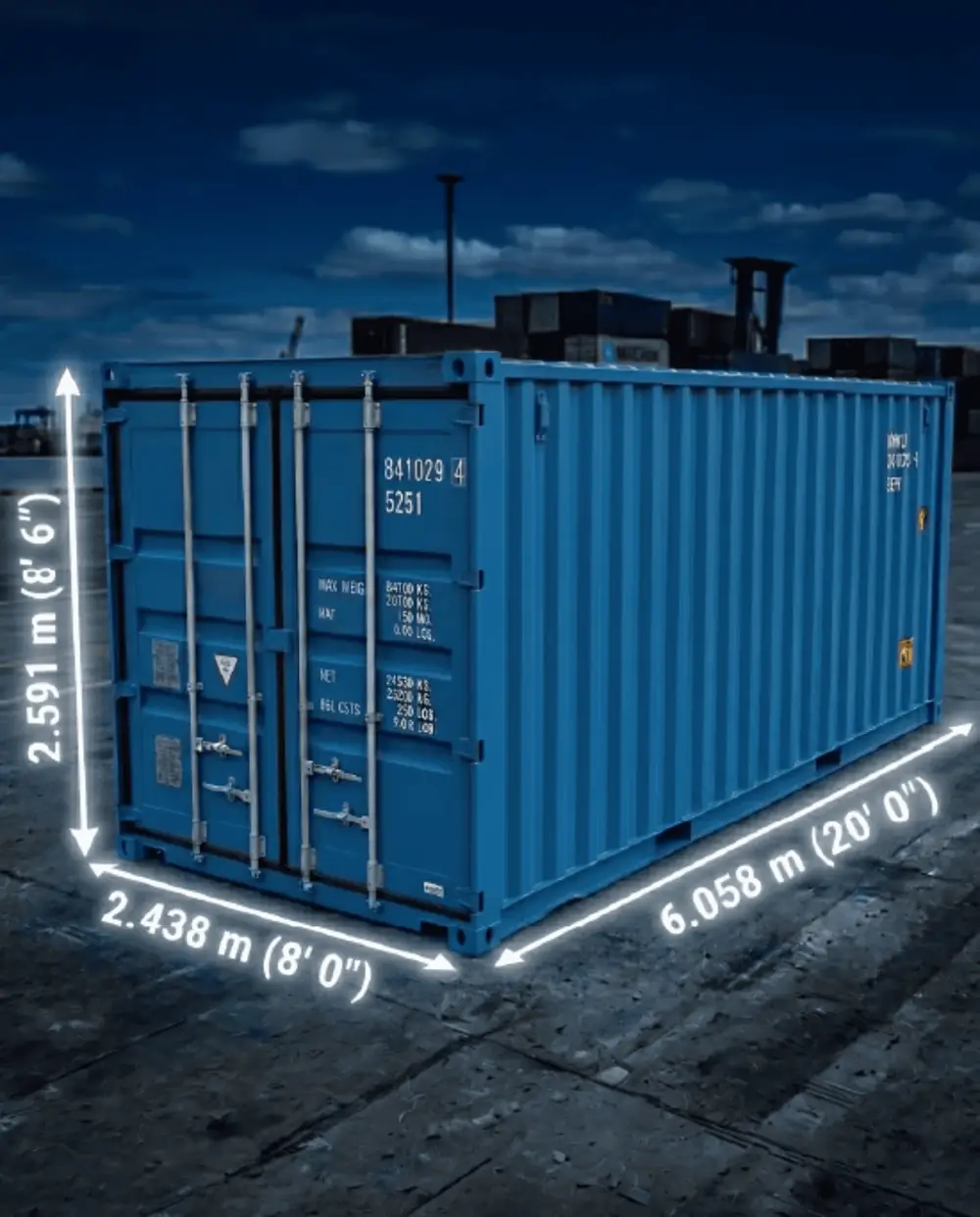 20 FT dry shipping container