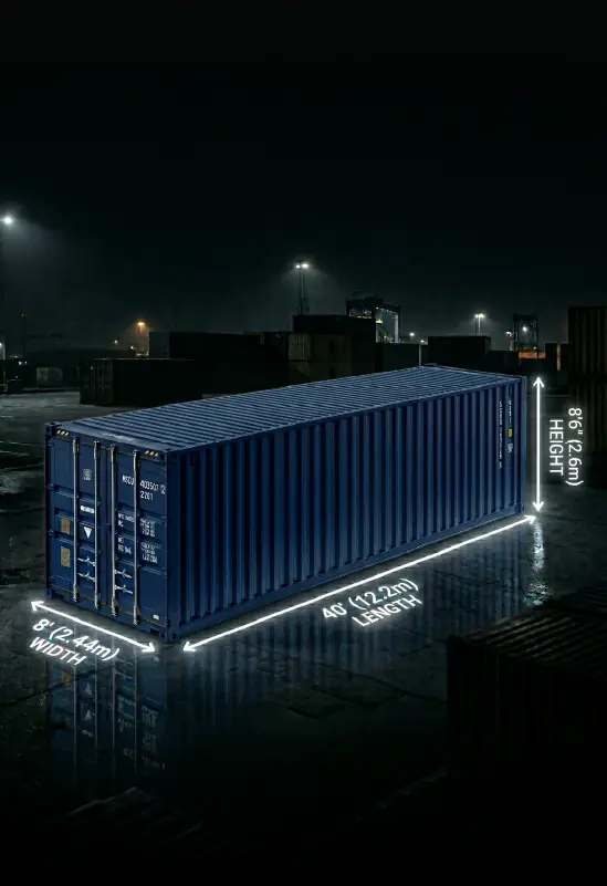 40 HC high-cube dry shipping container