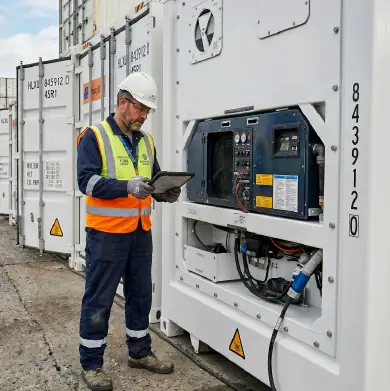 Reefer container cooling unit